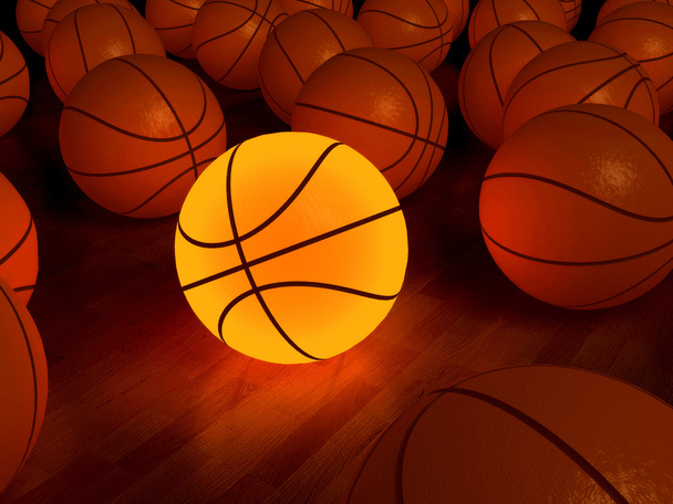 Ballon lumineux de basket-ball
 - Photo, image
