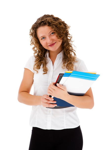 Woman with notepad - Photo, Image