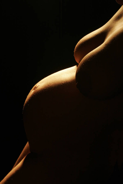 naked woman, female nude body, breast - Foto, Imagen