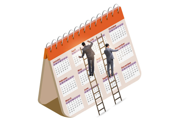 Business calendar concept with businessman - Photo, Image