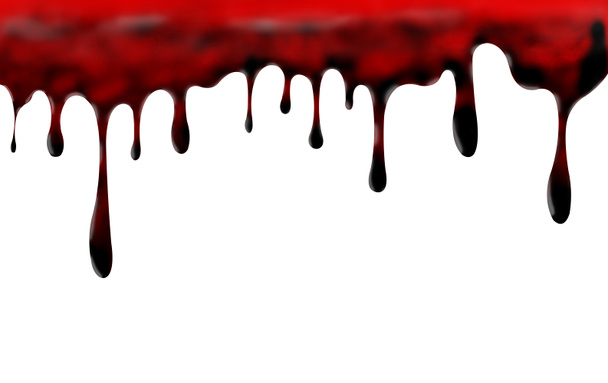 Αφηρημένο κόκκινο αίμα που στάζει απομονωμένο σε λευκό φόντο. - Φωτογραφία, εικόνα