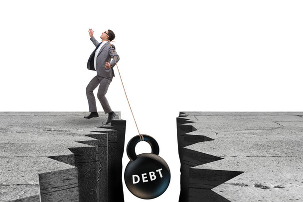 Concepto de deuda y carga con empresario
 - Foto, Imagen