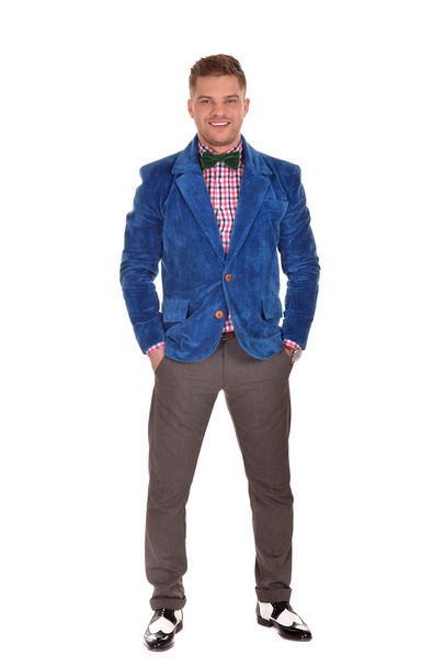 young man in a blue jacket - Фото, зображення