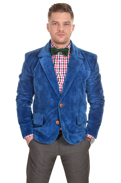 young man in a blue jacket - Foto, afbeelding