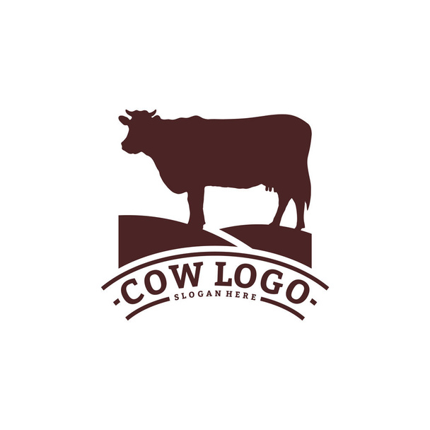 Cow Logo Design Concepts. Cow Farm Logo Template Vector. Icon Symbol - Vector, Image