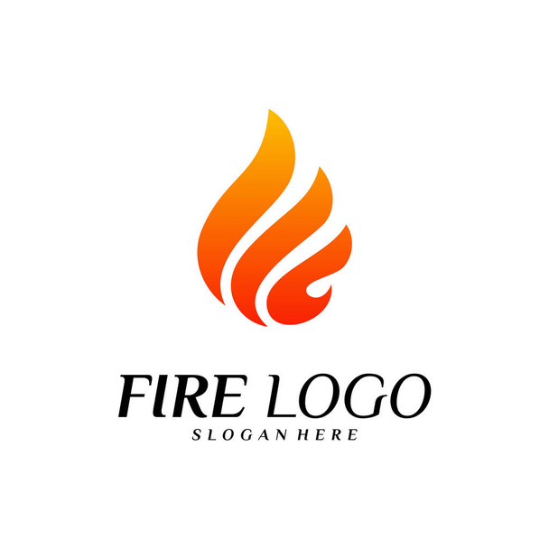 Conceitos do projeto do logotipo do fogo. Flame Logo Template Vector. Símbolo do ícone
 - Vetor, Imagem
