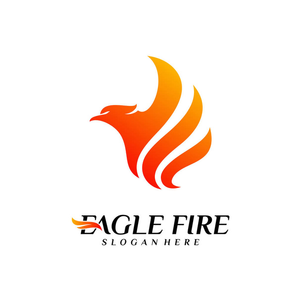 Főnix Tűz Madár Logó Design fogalmak. Galamb logó sablonvektor. Ikon szimbólum - Vektor, kép