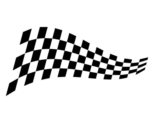 Концепция дизайна флага гонки. Вектор Speed For Simple Design. Символ иконы
 - Вектор,изображение