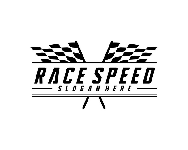 Race zászló tervezés fogalmak ikon. Speed Flag Egyszerű tervezés Illusztrációs vektor. Ikon szimbólum - Vektor, kép