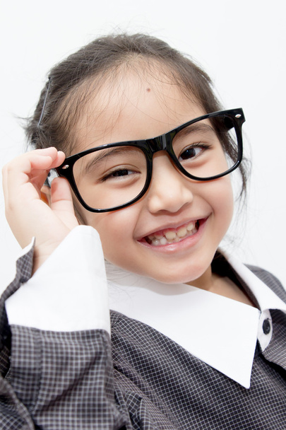Niño asiático de negocios con gafas
 - Foto, imagen
