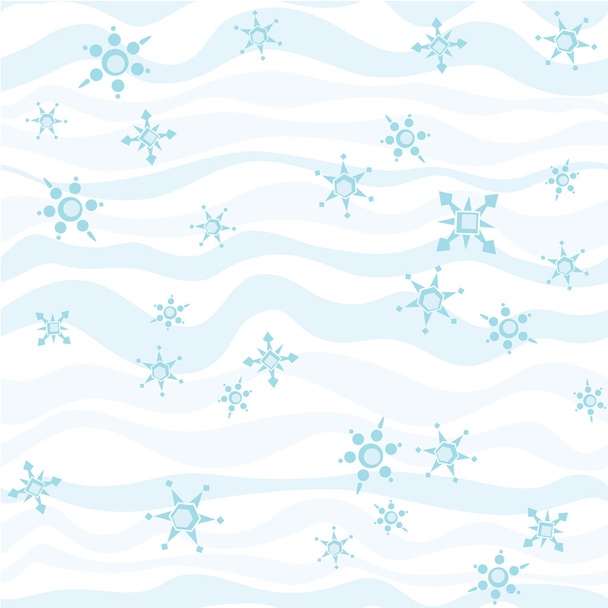 Handgezeichnetes Wintermuster, abstrakter Hintergrund - Vektor, Bild