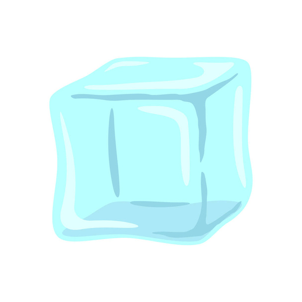 Ice cube blue, single isolated vector illustration - Vektori, kuva