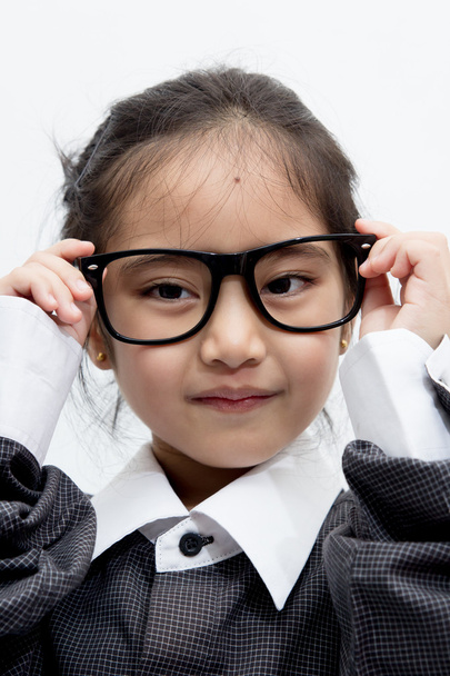 Asian business child with glasses - Fotoğraf, Görsel