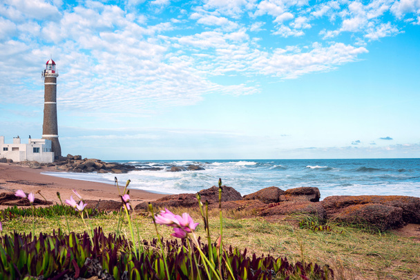 Világítótorony Jose Ignacio közelében Punta del Este, Uruguay - Fotó, kép