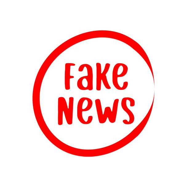 σχεδιασμός λογότυπου για το Fake News, ψεύτικο λογότυπο ειδήσεων, - Διάνυσμα, εικόνα