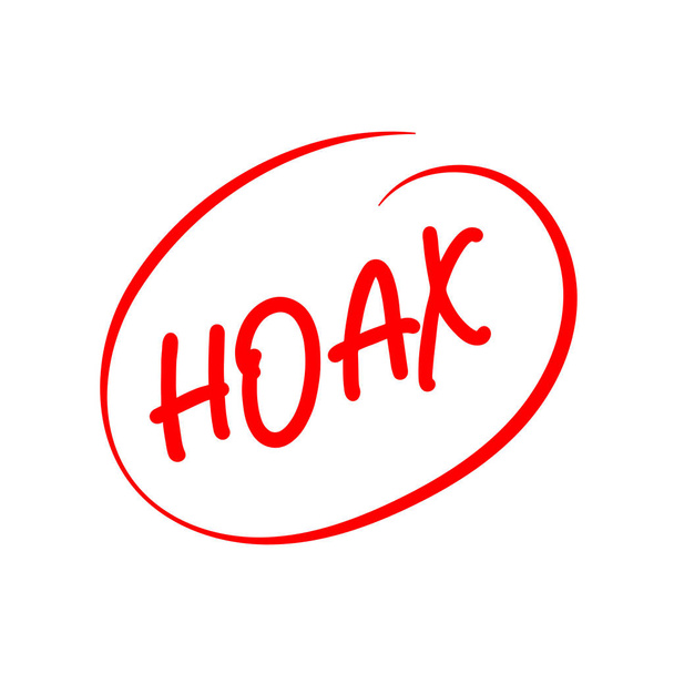 a logotype or typography about hoax - Vector, Image