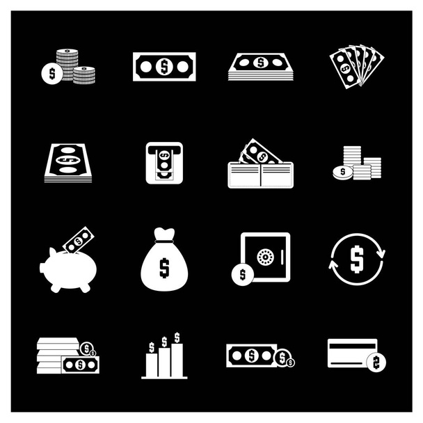 Set von Geld-Logo-Design-Konzeptvektor. Illustrationsvorlage. Symbolbild - Vektor, Bild
