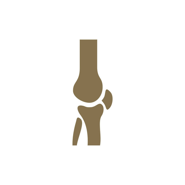 Lidská kost ortopedické logo koncepce vektoru. Rentgenový snímek lidských kloubů. Anatomie kostry plochý design Šablona ilustrace. Symbol ikony - Vektor, obrázek