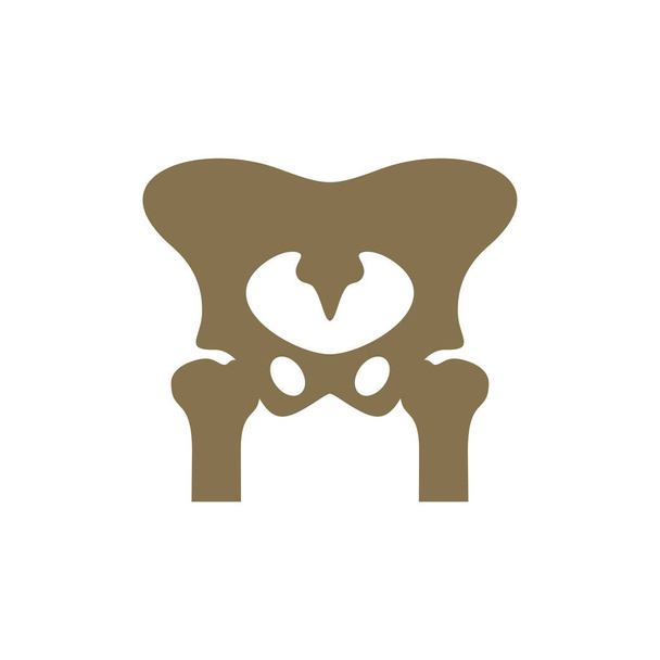 menschlicher Knochen orthopädisches Logo Konzeptvektor. Knochen-Röntgenbild menschlicher Gelenke. Anatomie Skelett flache Design-Vorlage Illustration. Symbolbild - Vektor, Bild