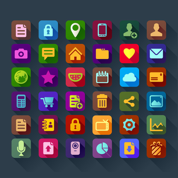 icons for smart phone - Vector, Image
