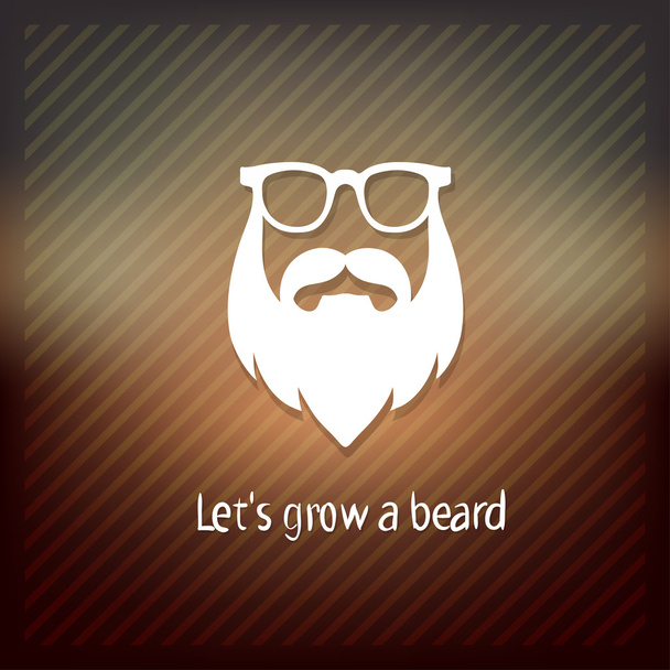 Lets grow a beard. - Vektor, obrázek
