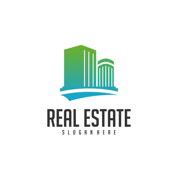 Building Idea λογότυπο πρότυπο, Modern City λογότυπο σχεδιάζει έννοια, Real Estate λογότυπο Διάνυσμα Εικονογράφηση - Διάνυσμα, εικόνα