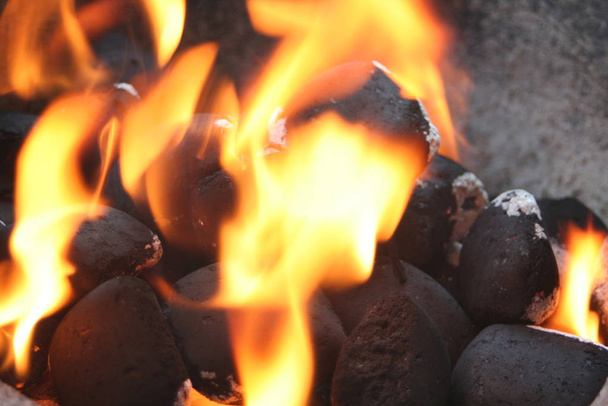 burning red fire flame  - Foto, imagen