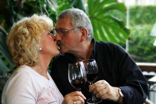 couple in love at the restaurant - Photo, Image