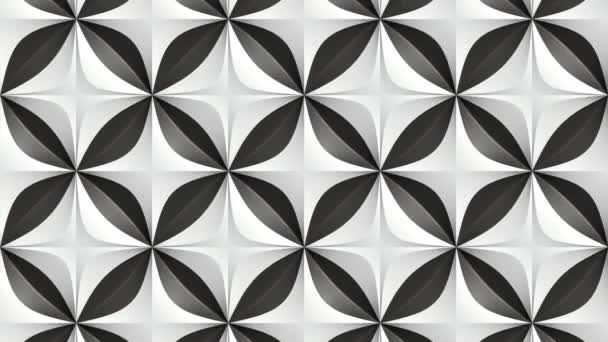 3d abstract black and white background pattern animation of seamless loop. - Footage, Video