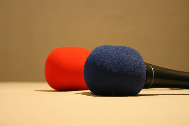 microphone on a black background - Zdjęcie, obraz