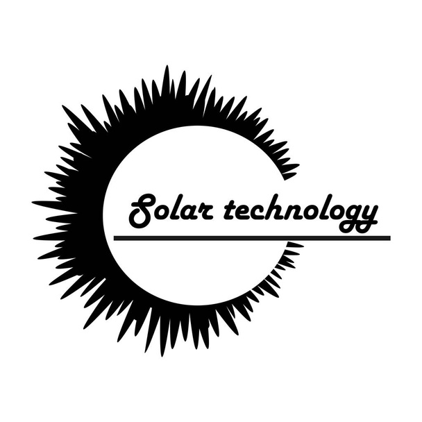 Logotipo abstracto. Vetor de energia universal. Eclipse solar ícone. Tecnologia solar
 - Vetor, Imagem