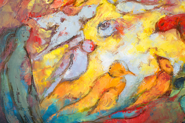 Natalia Babkina artista, il quadro dipinto con vernici ad olio. Lug.
 - Foto, immagini