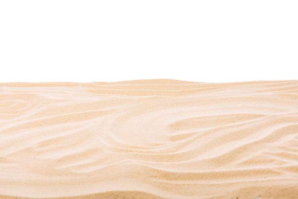Υφή άμμου σε λευκό φόντο με αντίγραφο χώρου - Φωτογραφία, εικόνα