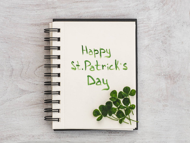 St. Patrick's Day. Beautiful card. White background - Foto, imagen