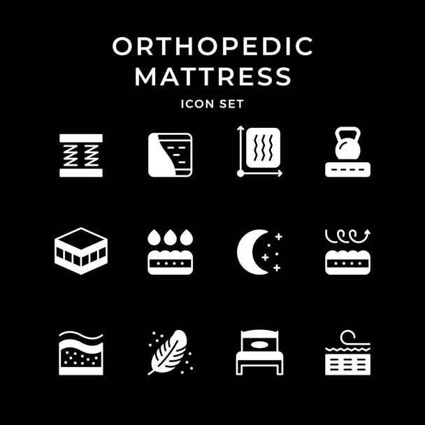 Set icônes de matelas orthopédique
 - Vecteur, image
