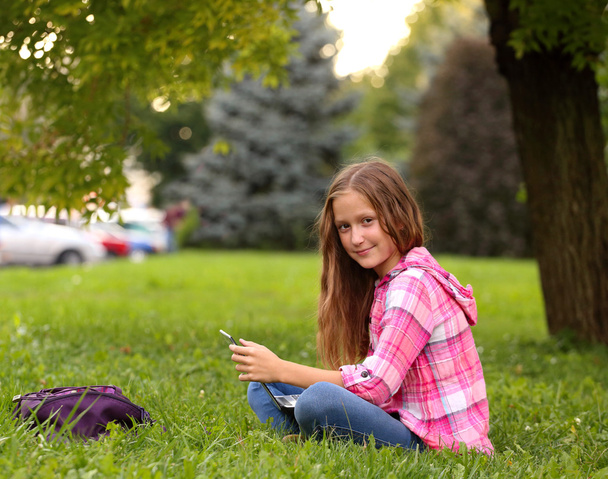 Girl at the grass - Photo, image