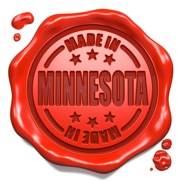 Made in Minnesota - Timbro sul sigillo di cera rossa
. - Foto, immagini
