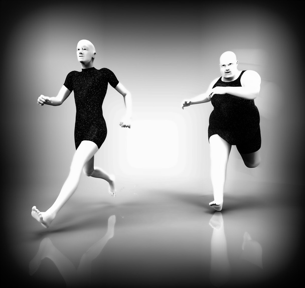 Men running - Foto, Bild