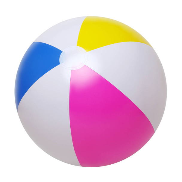 Пляжний м'яч на білому
  - Фото, зображення