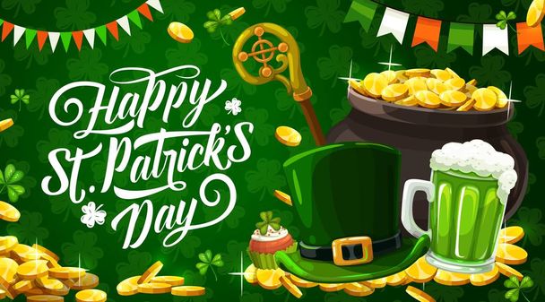 Patrickův den Irský tradiční svátek - Vektor, obrázek