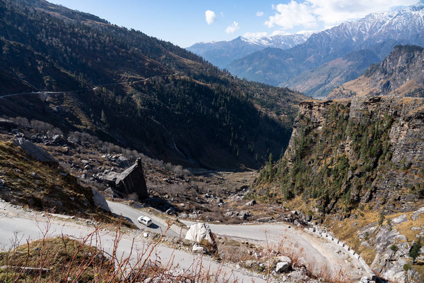 Indiai Himalája hegység Manali Rohtang hágónál  - Fotó, kép