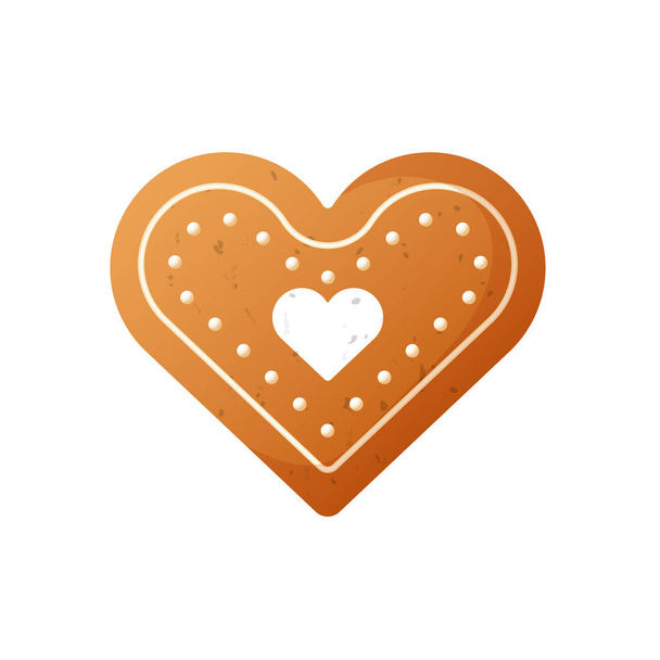Cookie en forme de coeur Saint-Valentin
. - Vecteur, image