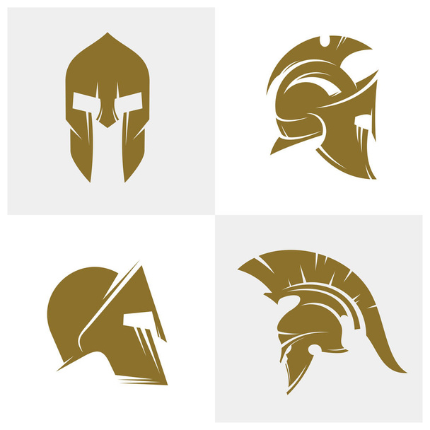 Sparta Logo Tasarım Vektör Şablonu, Spartan Miğfer Logosu Konsepti, Amblem, Konsept Tasarım, Yaratıcı Sembol, Simge, Simge - Vektör, Görsel