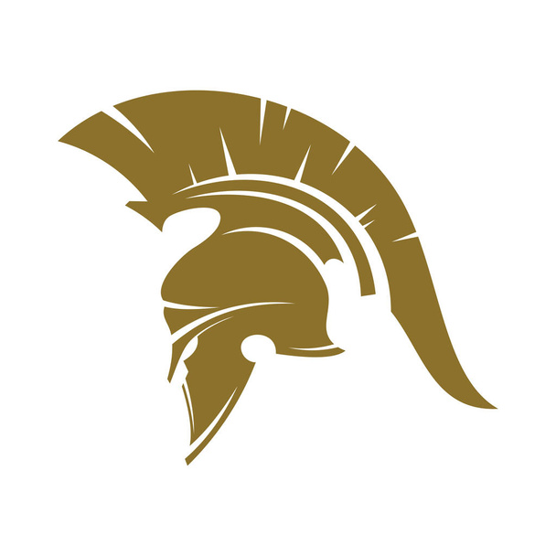 spartanisches Logo Design Vektorschablone, spartanisches Helm Logo Konzept, Emblem, Konzeptdesign, kreatives Symbol, Symbol - Vektor, Bild