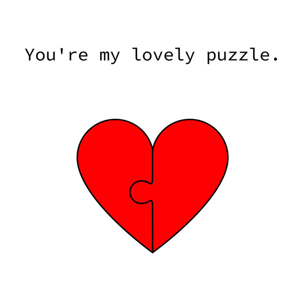 Happy Valentine`s day romantic card in vector - Vector, afbeelding