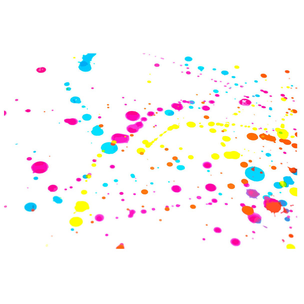 A Colourful Collection of Abstract Ink And Paint Splatters and Blobs Vector  - Vector, Image
