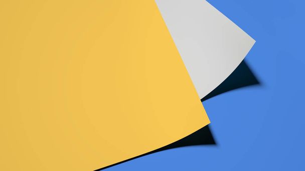 3D візуалізація ілюстрації Паперовий конденсатор завантаження фону різнокольоровий синій і жовтий
 - Фото, зображення