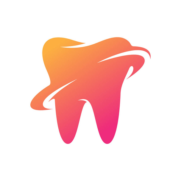 Πρότυπο σχεδίασης οδοντικού λογότυπου. Δημιουργικός Οδοντίατρος Έννοια Λογότυπο. Οδοντιατρική κλινική Creative Company Vector Logo. - Διάνυσμα, εικόνα