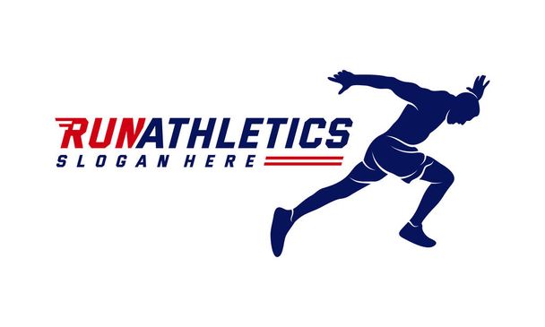Running Man silhouette Logo Designs Vector, Marathon logo template, running club o club sportivo, Illustrazione
 - Vettoriali, immagini
