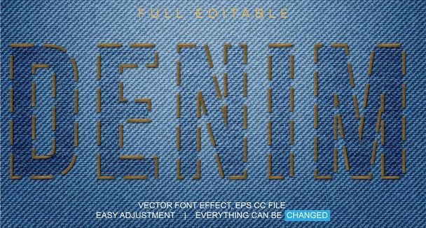 text font effect editable vector template, with the style of sewing thread, embroidery, and can be used for promotion or event fabrics, fashion, yarn, weaving and craft, easy to edit and adjust as nee - Vector, Image